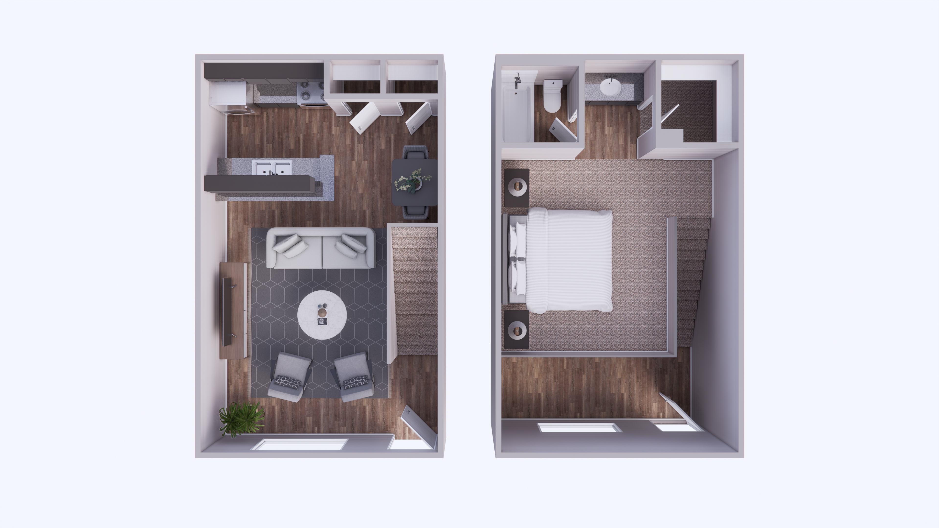Floor plan for 1 bed, 1 bath, 820 sqft